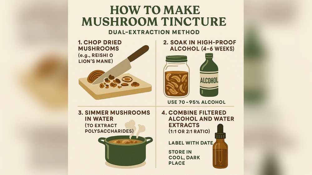 Dual Extraction Method: How to Make Mushroom Tinctures at Home